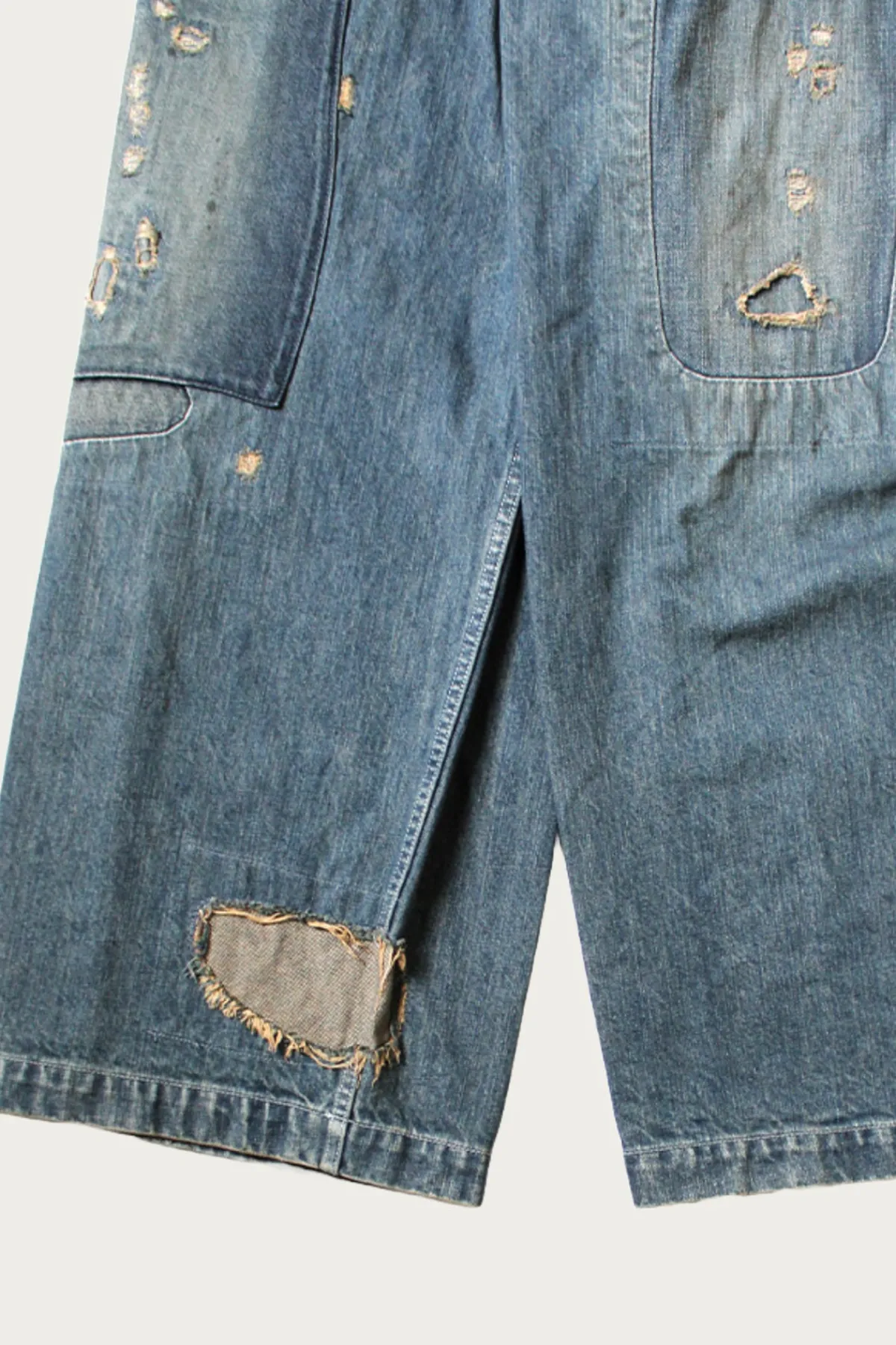 Kapital 14oz Denim FATIGUE Baggy Pants (RUSHFIELD Remake) - Indigo< Pants