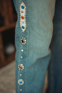 Kapital 14oz Denim 5p MONKEY CISCO (STUDS) - Indigo< Denim