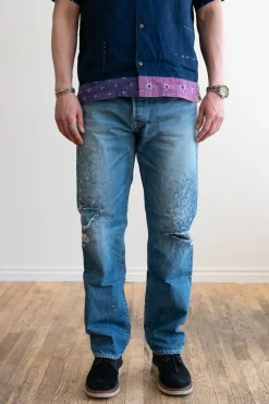 Kapital 14oz Denim 5P MONKEY CISCO (3YearsFade) - Indigo< Denim