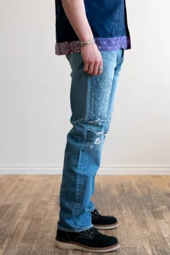 Kapital 14oz Denim 5P MONKEY CISCO (3YearsFade) - Indigo< Denim