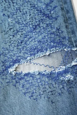 Kapital 14oz Denim 5P MONKEY CISCO (3YearsFade) - Indigo< Denim