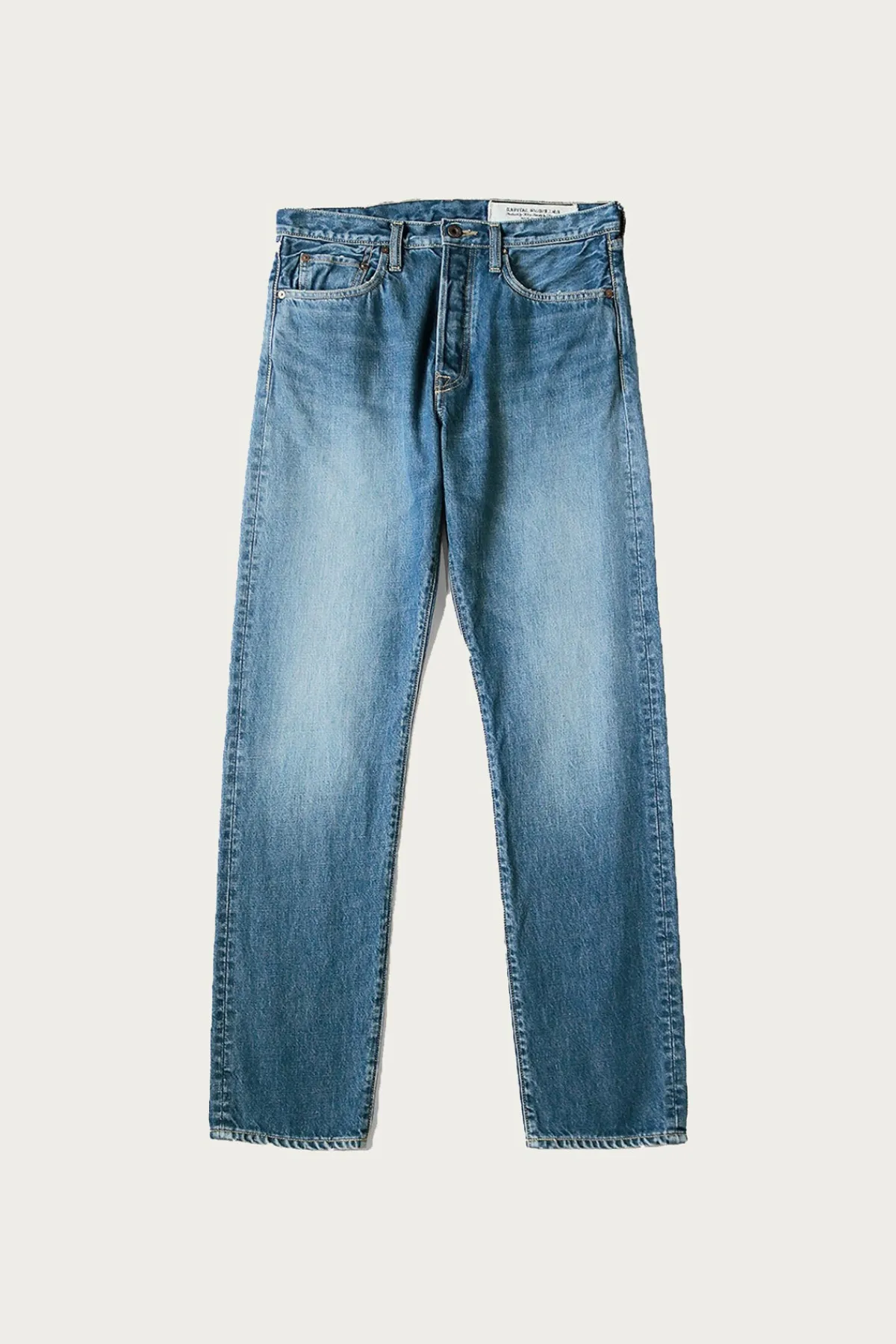 Kapital 14oz Denim TH Straight - Midtone< Denim