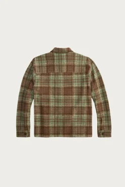 RRL Plaid Wool-Blend Workshirt - Green/Multi< Coats, Jackets, And Vests