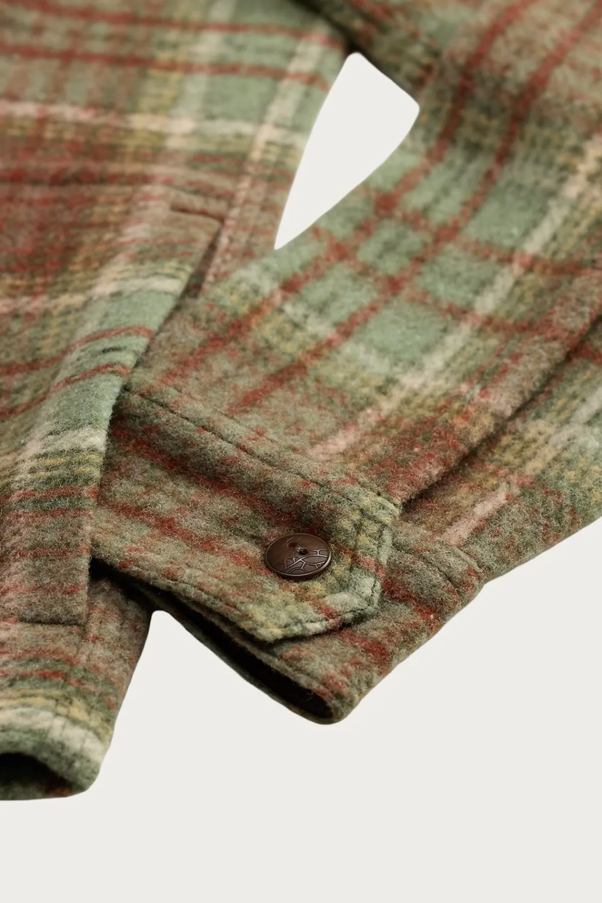 RRL Plaid Wool-Blend Workshirt - Green/Multi< Coats, Jackets, And Vests
