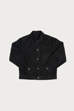James Coward Range Jacket - Black Waxed Cotton Washi Ox< Coats, Jackets, And Vests