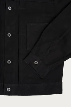 James Coward Range Jacket - Black Waxed Cotton Washi Ox< Coats, Jackets, And Vests