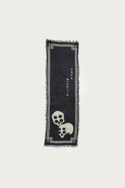 Kapital Rayon WABI SABI RAINSKULL Stole - Black< Accessories
