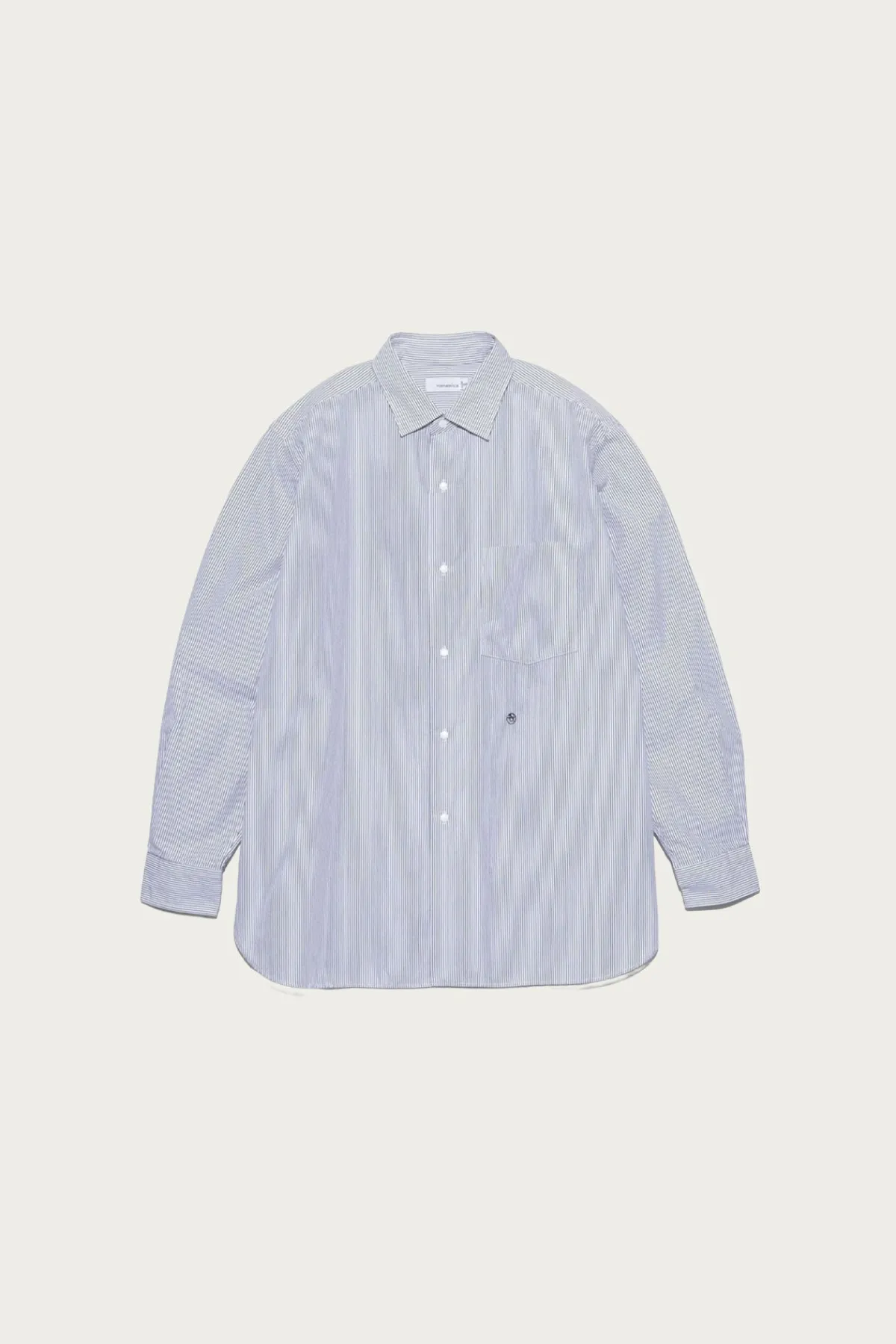 nanamica Regular Collar Stripe Wind Shirt - Navy< Shirts