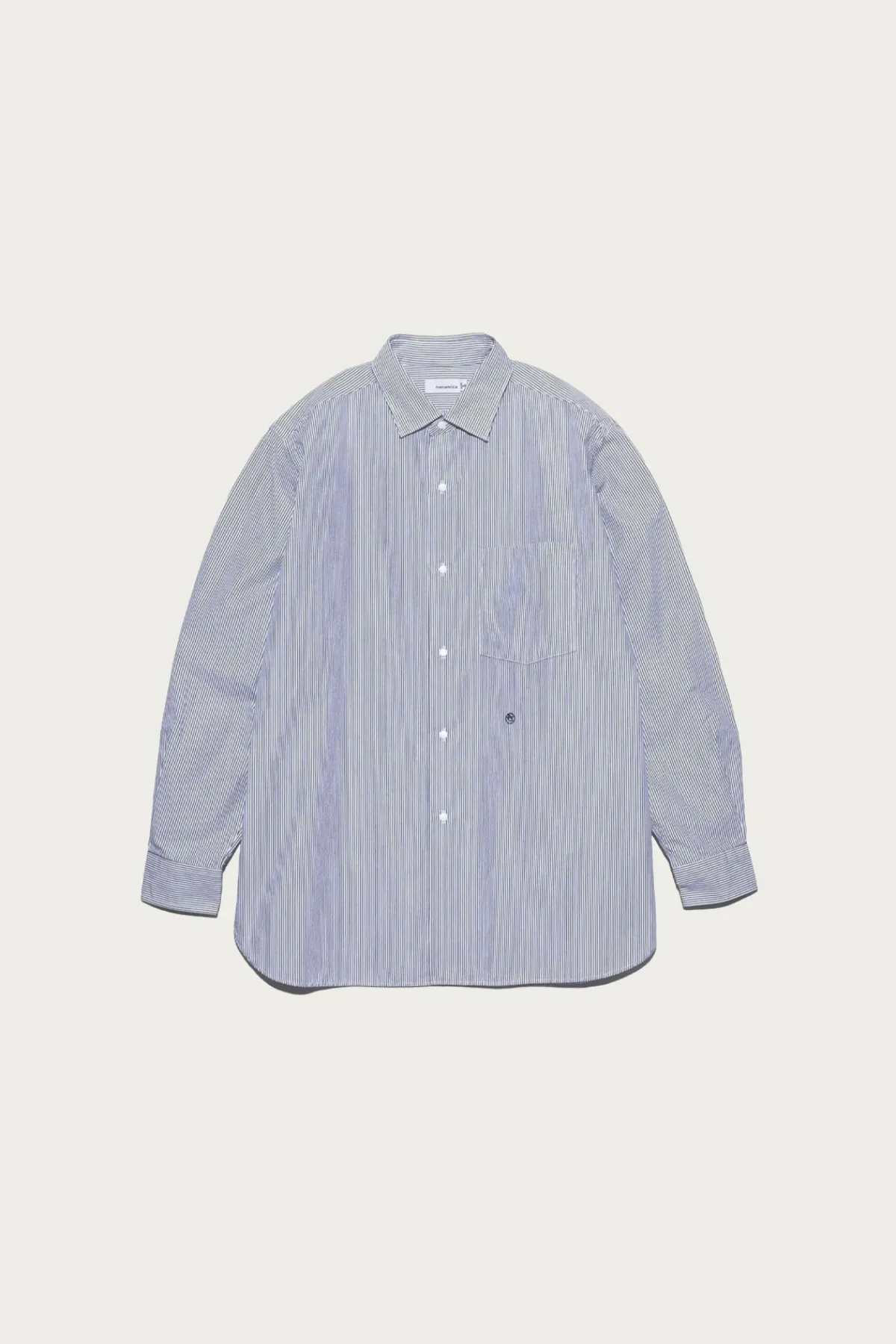 nanamica Regular Collar Stripe Wind Shirt - Black< Shirts