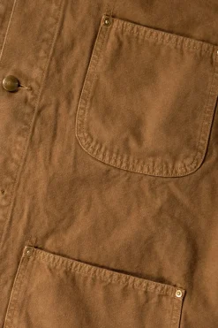 orSlow Relax Fit Oxford Coverall - Brown< Coats, Jackets, And Vests