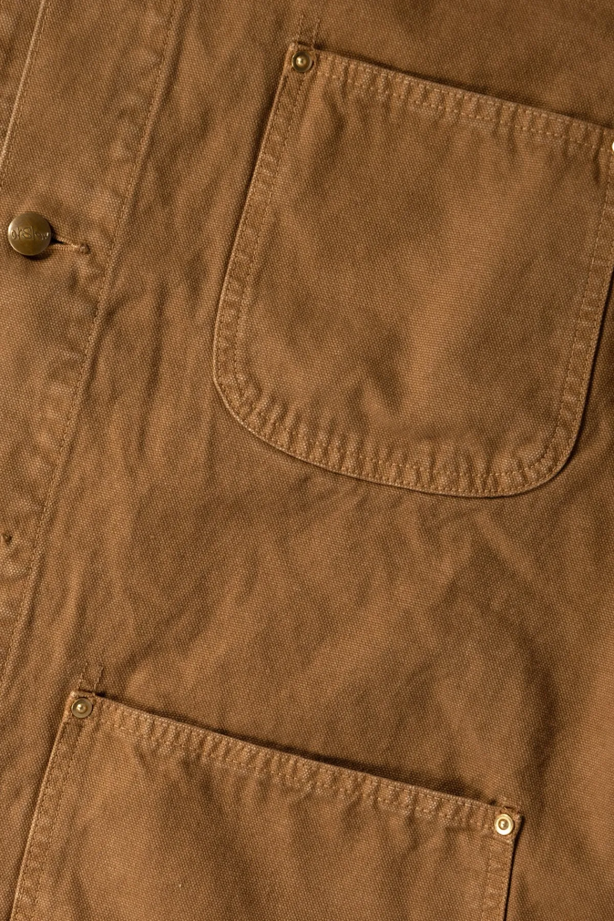 orSlow Relax Fit Oxford Coverall - Brown< Coats, Jackets, And Vests