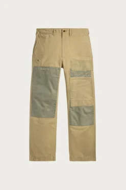 RRL Repaired Chino Field Pant - New Military Khaki w/ Repairs< Pants