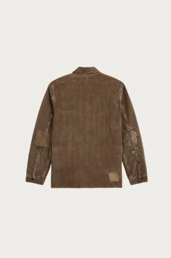 RRL Repaired Corduroy Overshirt - Repaired Brown< Shirts