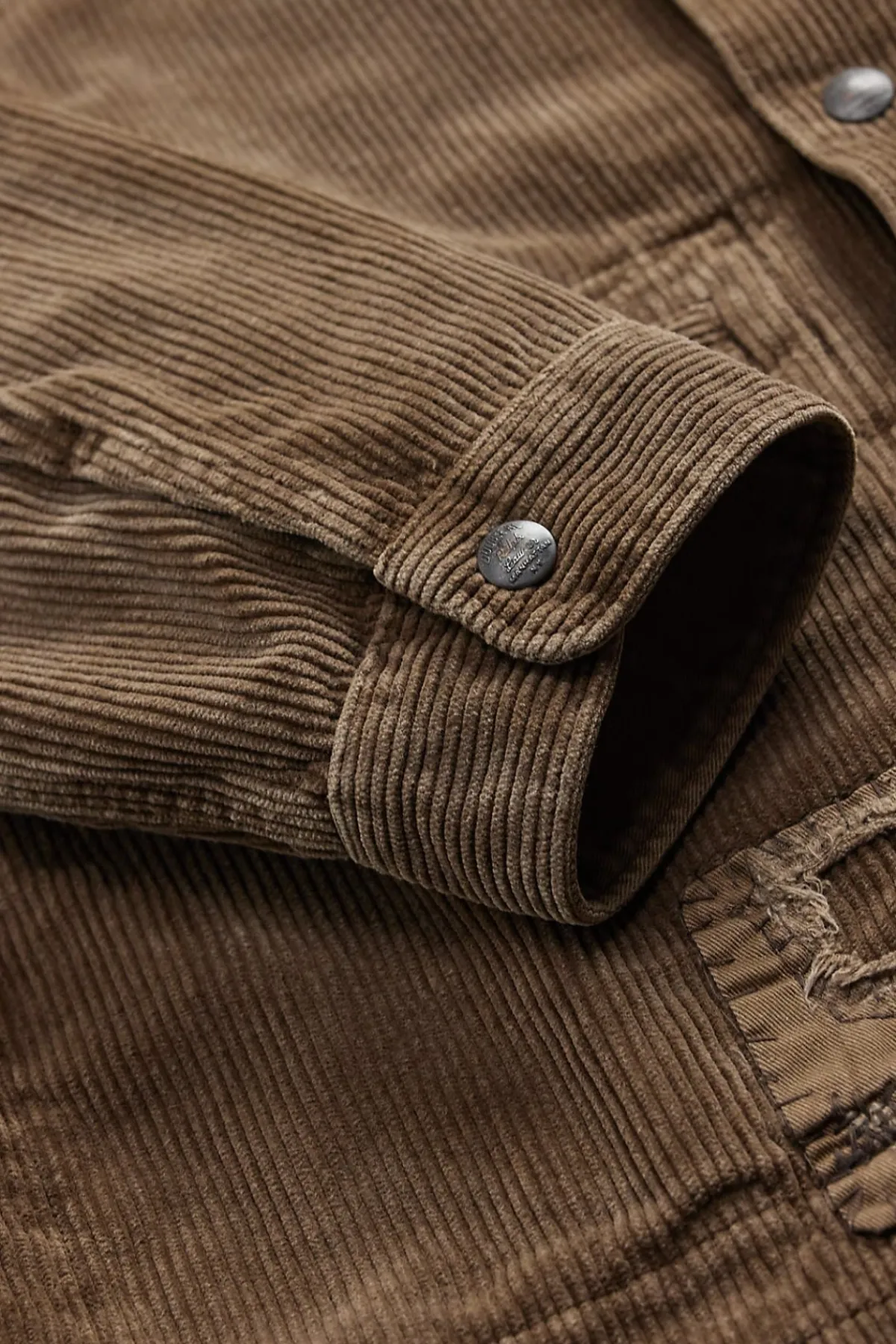 RRL Repaired Corduroy Overshirt - Repaired Brown< Shirts