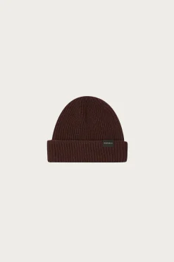 Gloverall Ribbed Merino Beanie - Burgundy< Accessories