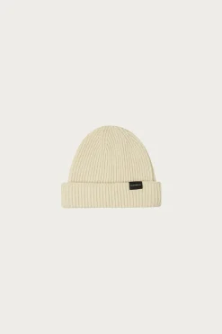 Gloverall Ribbed Merino Beanie - Ecru< Accessories