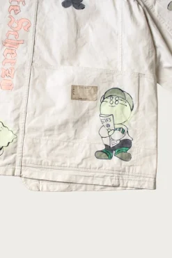 Kapital Rough-Face Twill CACTUS BEER JKT (Memorial Paint Model) - Natural< Coats, Jackets, And Vests