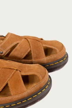 Dr. Martens San Archive Fisherman - Plush Suede Reverse Natural Tan< Footwear