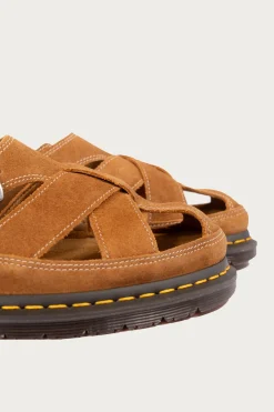 Dr. Martens San Archive Fisherman - Plush Suede Reverse Natural Tan< Footwear