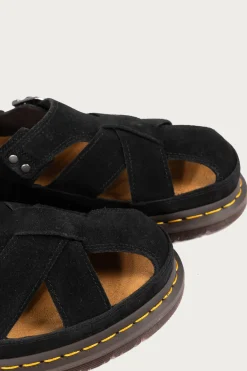 Dr. Martens San Archive Fisherman - Plush Suede Reverse Black< Footwear