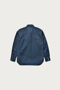 The Real McCoys Sawtooth Denim Western Shirt - Indigo< Shirts