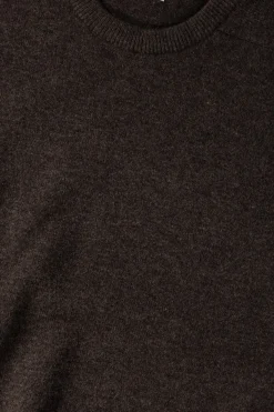 orSlow Simple Crew Neck Sweater Crafted in Japan - Brown< Sweaters