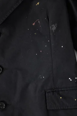 MM6 Maison Margiela Single Breasted Paint Splatter Jacket - Black< Coats, Jackets, And Vests