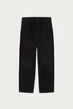 Carhartt Work In Progress Single Knee Pant - Black Stone Canvas< Pants