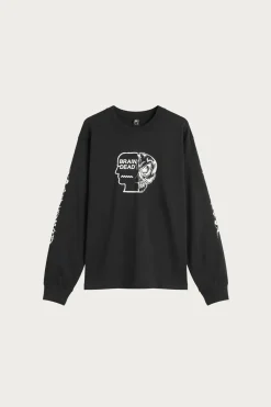Brain Dead Skull Mech Longsleeve - Black< Tees And Sweats