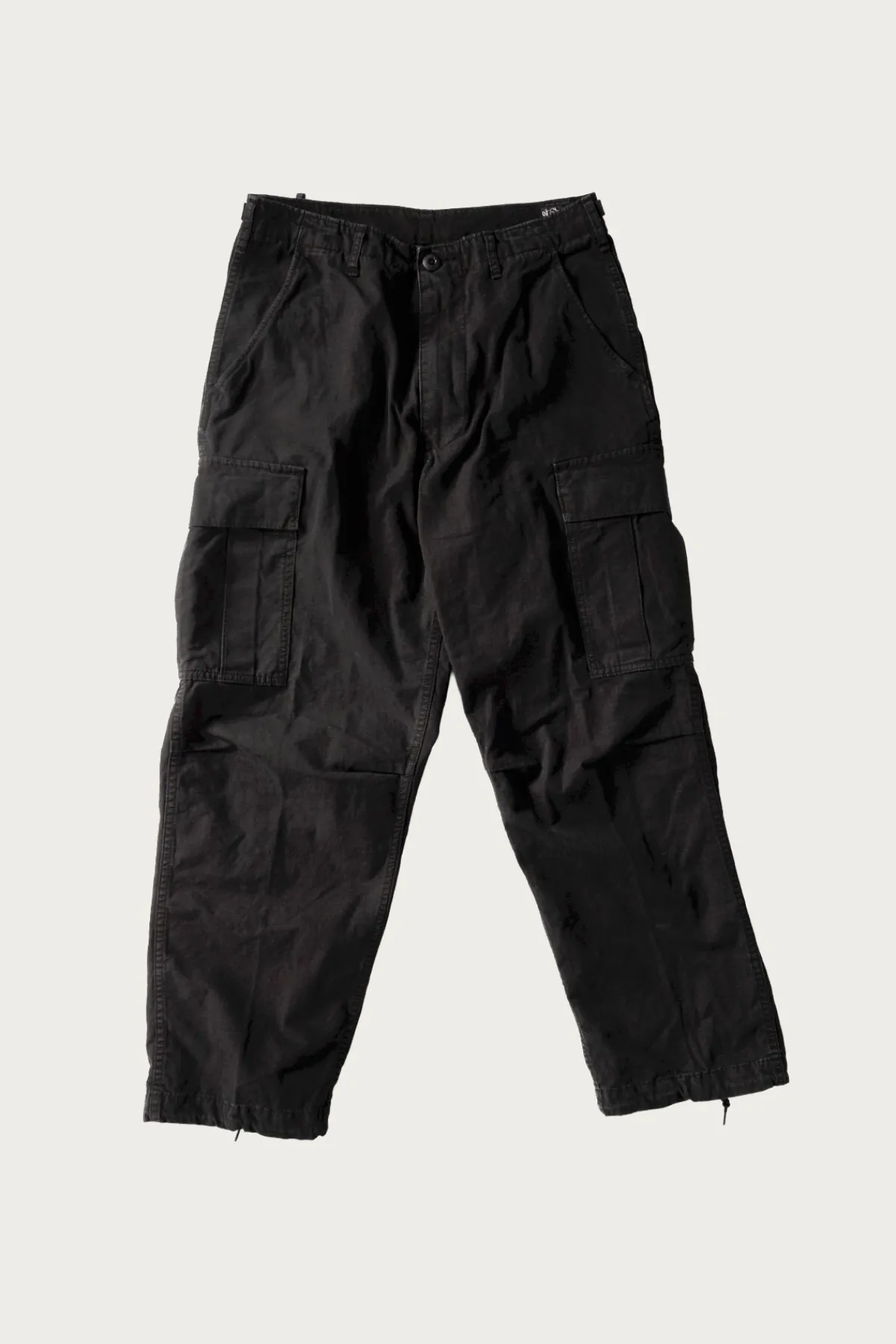 orSlow Stone Black Vintage Fit 6 Pocket Cargo Pants - Black Stone< Pants