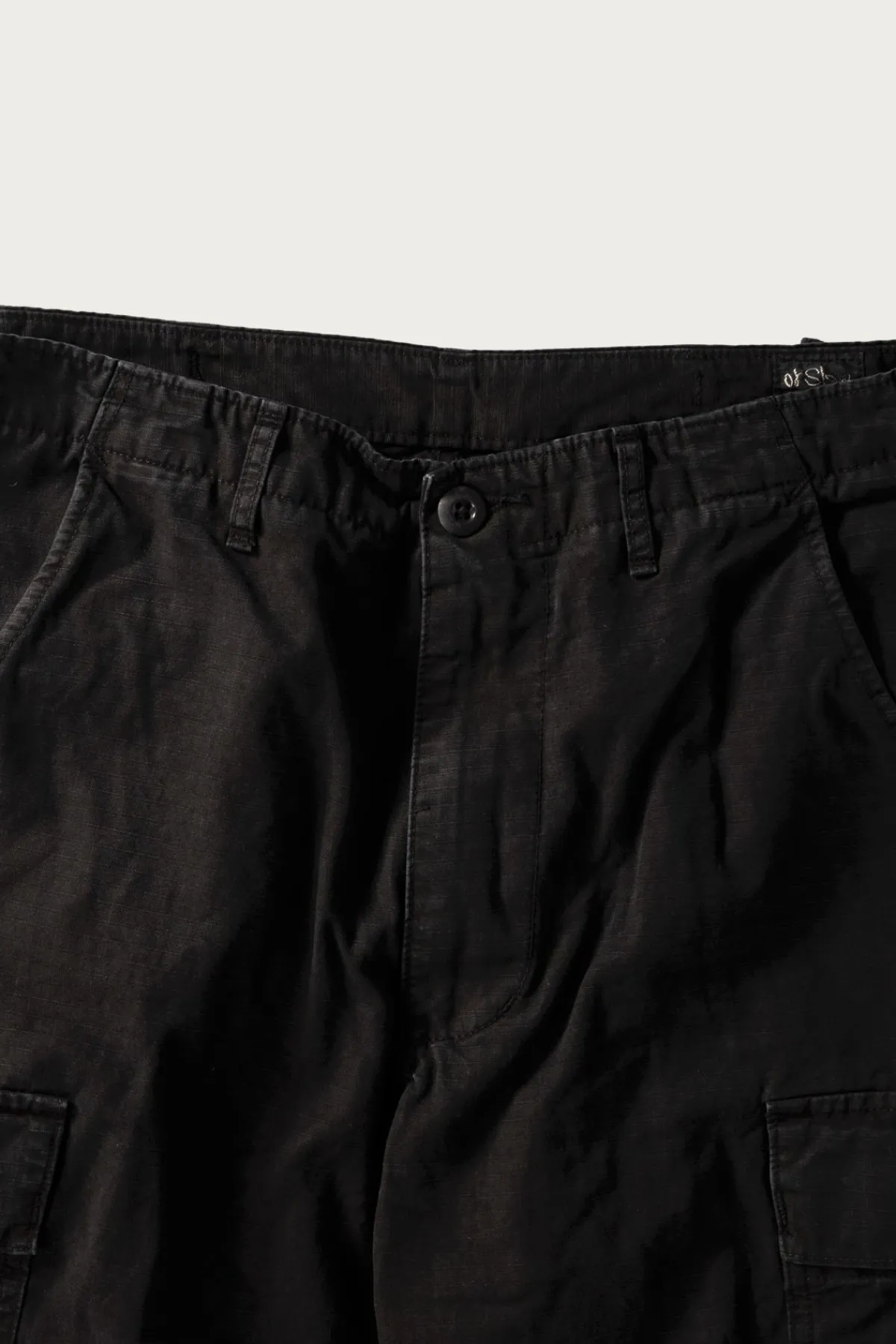 orSlow Stone Black Vintage Fit 6 Pocket Cargo Pants - Black Stone< Pants