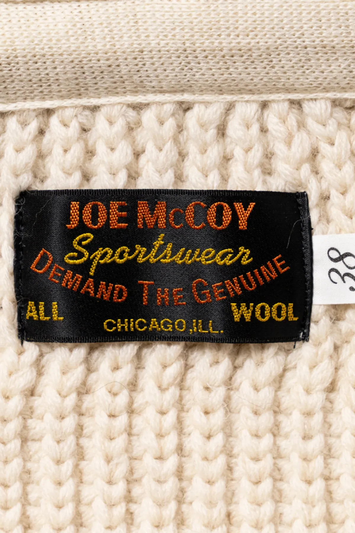 The Real McCoys Striped Shawl Collar Cardigan - Ecru< Sweaters