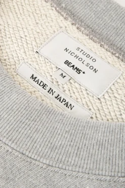 Beams Plus Studio Nicholson x Beams+ Holly Jersey Sweat - Grey Marl< Tees And Sweats