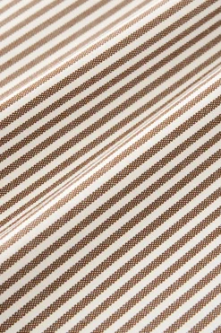 Beams Plus Studio Nicholson x Beams+ Lisa Oxford Shirt - Brown/White Stripe< Shirts