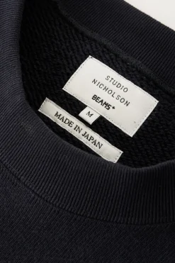 Beams Plus Studio Nicholson x Beams+ Holly Jersey Sweat - Darkest Navy< Tees And Sweats