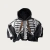 Kapital SWT Knit DEVIL Hoodie Blouson (BONE) - Black< Tees And Sweats