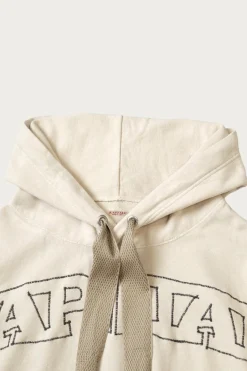 Kapital SWT Knit DEVIL Hoodie ( Embroidery) - Natural< Tees And Sweats