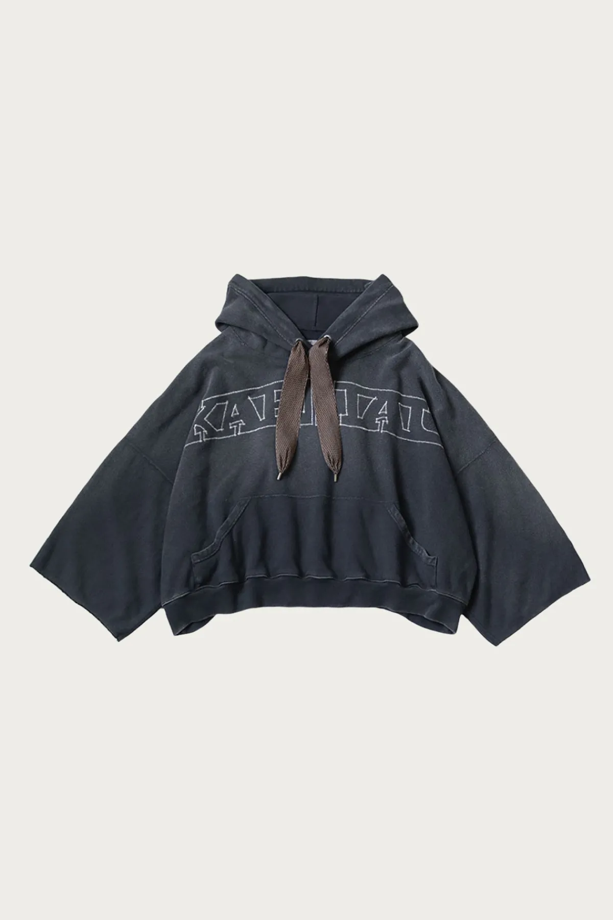 Kapital SWT Knit DEVIL Hoodie ( Embroidery) - Black< Tees And Sweats