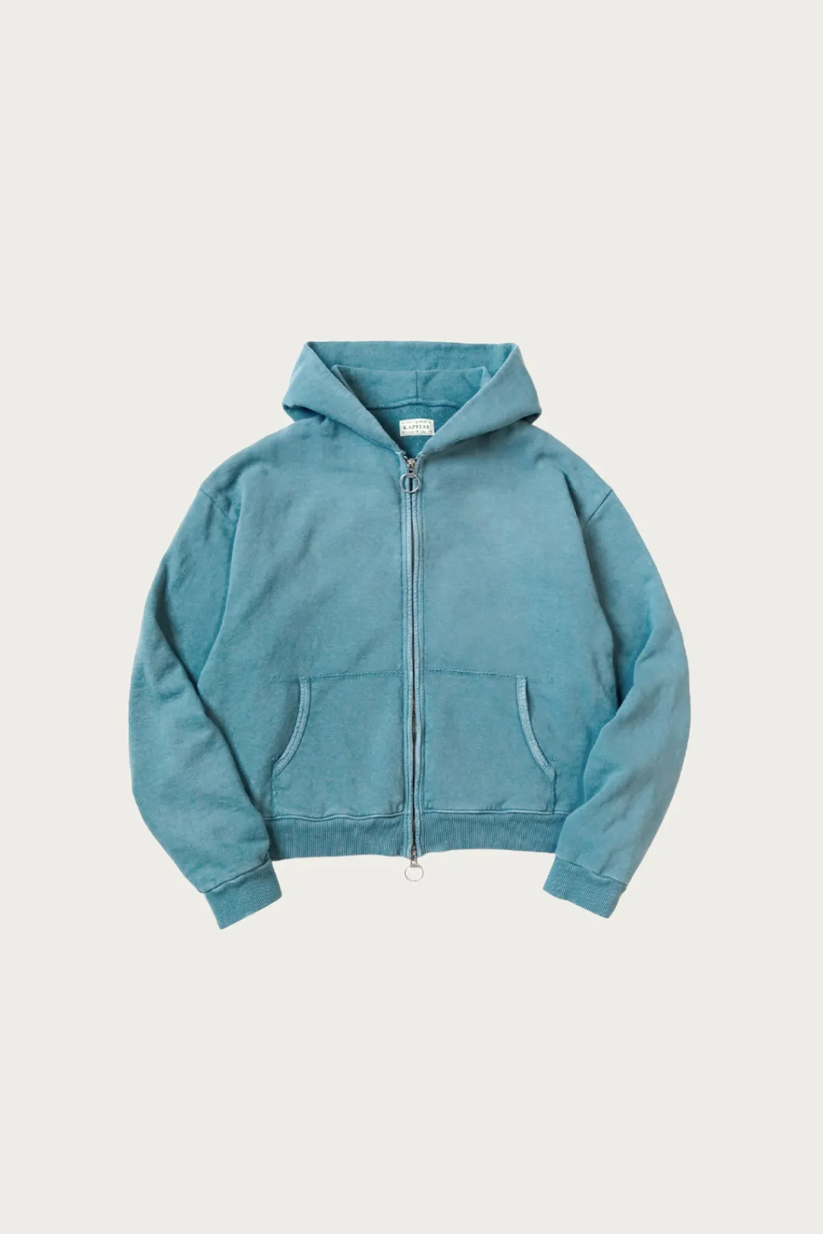 Kapital SWT Knit ZIP-UP GYM Parka - Turquoise< Coats, Jackets, And Vests