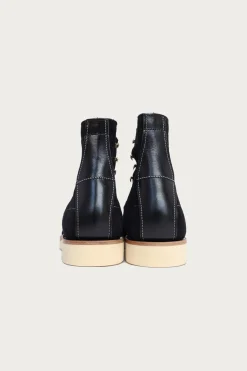 The Real McCoys Ten Mile Work Boots / Rough Out Leather - Black< Footwear