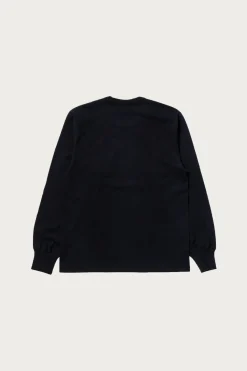 The Real McCoys Logo Tee L/S - Black< Tees And Sweats