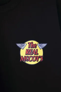 The Real McCoys The Real McCoy's Logo Tee - Black< Tees And Sweats