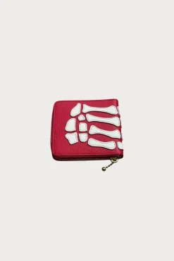 Kapital THUMB-UP BONE BAND ZIP Wallet - Red< Accessories