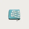 Kapital THUMB-UP BONE BAND ZIP Wallet - Powder Blue< Accessories