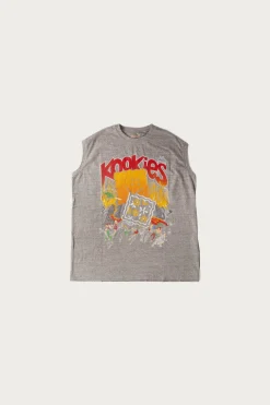 Kapital TOP Jersey Non-Sleeve BIG-T (BUSTER PECKISH BOWY) - Grey< Tees And Sweats