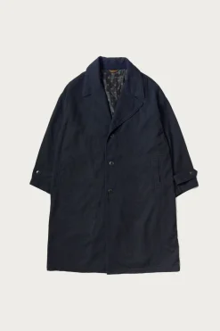 Kapital Twill Aging-Wool CAVALIER Coat - Indigo< Coats, Jackets, And Vests