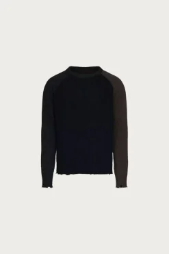MM6 Maison Margiela Two-Tone Cardigan - Black/Brown< Sweaters