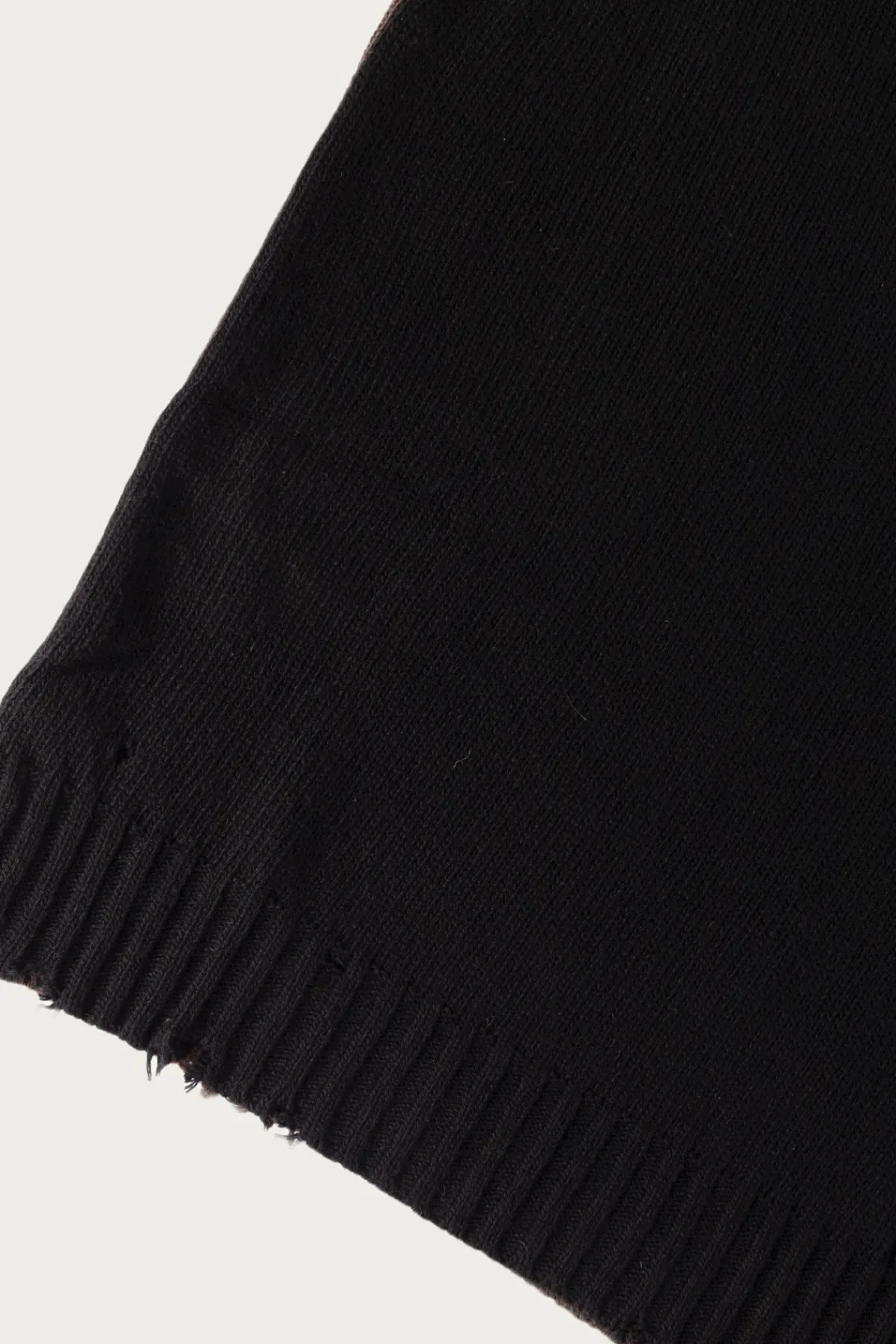 MM6 Maison Margiela Two-Tone Crewneck Sweater - Black/Brown< Sweaters