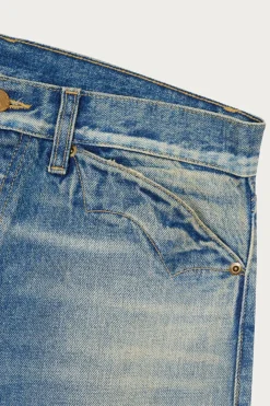Brain Dead Type OO 15oz Selvedge Denim Pant - Washed Indigo< Denim