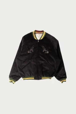 Kapital Velveteen Souvenir JKT (Raven&Skull) - Black< Coats, Jackets, And Vests